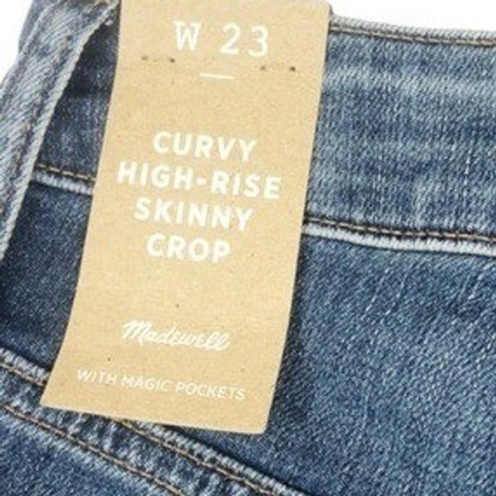 Madewell NWT Womens Curvy High-Rise Skinny Crop Jeans Medium Wash AJ183 Size 23‎ - Picture 7 of 8